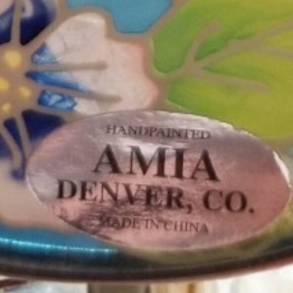 Amia Stained Glass Style Butterfly & Flower Suncatcher Round Indoor Window Decor - Picture 6 of 13